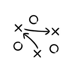 Soccer field strategy game tactic football vector board game plan. Soccer team strategy © kolonko