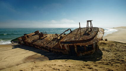 Shawnee shipwreck, the Skeleton Coast of Namibia, south west Africa.