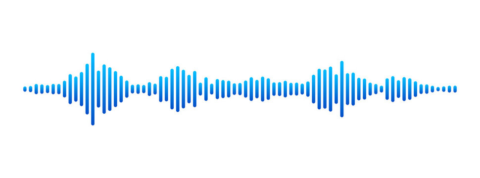 Sound wave audio vector radio player music track graphic voice background waveform