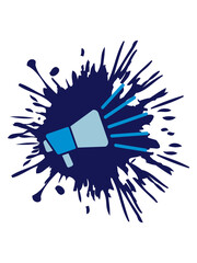 Farbklecks Symbol Megafon Tropfen 
