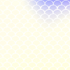Holographic scale background with gradient mermaid.