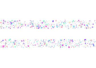 Birthday Sparkles. Rainbow Tinsel. Laser Flyer. Bright Foil. Shiny Realistic Illustration. Carnival Texture. Violet Retro Confetti. Glitter Art. Purple Birthday Sparkles