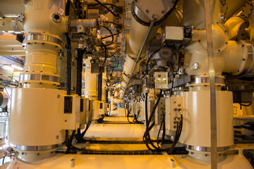 Complex gas-insulated switchgear inside Nuclear Power Plant