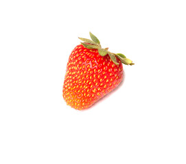 Strawberry isolated on white, top view