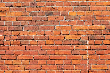 Crack old brick wall in a background
