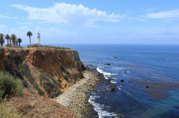 Fototapeta na wymiar Point Vicente Lighthouse, Palos Verdes Peninsula, Los Angeles County, California