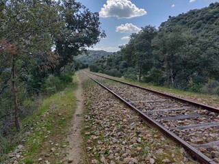 Fototapeta premium railway in the mountains