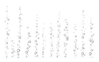 Naklejka na ściany i meble Bubble fizz water vector champagne soda sparkle underwater bubbles background. Fizz foam liquid transparent