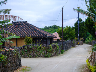 竹富島の町並み