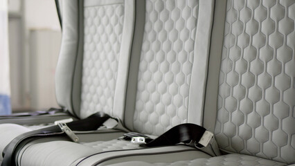 gorgeous white or light gray leather interior. Handmade, diamonds embroidered on light leather in...