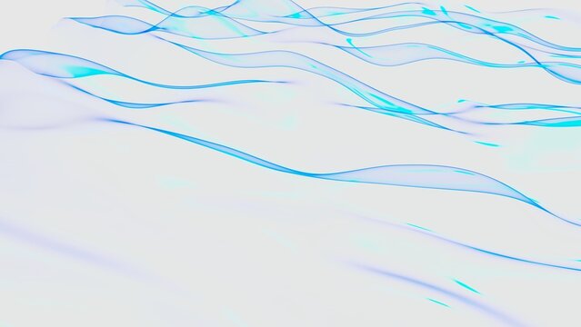 Abstract of blue wave in a spiral against a white background. Concept image of technological innovations, strategies and revolutions . 3D illustration. 3D CG.