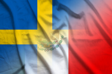 Sweden and Mexico state flag transborder negotiation MEX SWE