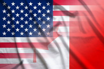 Fototapeta premium USA and Canada government flag international relations CMR USA