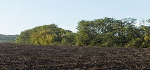 Agricultural lands are plowed, and prepared for vegetation.