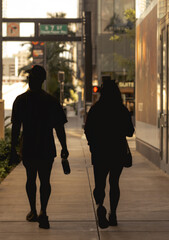people walking in the city couple 