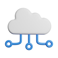 3D Rendering Illustration Cloud Storage Photo HD Quality