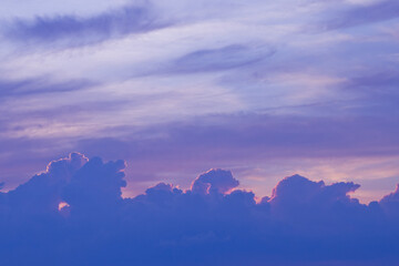 sunset with clouds background, summer time, beautiful sky
