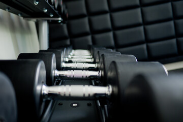 Fototapeta premium dumbbells, fitness equipment and accessories, sport, healthy 