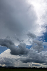 blue sky and rain storm clouds in Brazil
