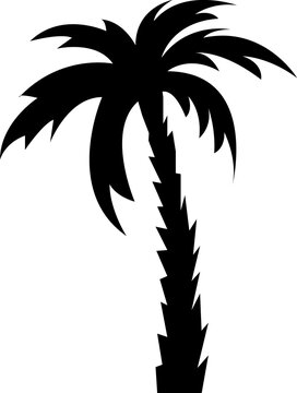 Black Palm Tree Silhouette Icon Logo Vector Illustration.eps
