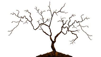 dry tree silhouette