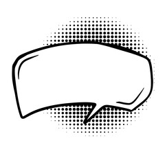 Comic conversation Speech Bubble, Doodle speech balloon