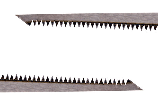 different direction saw blades copy space zigzag