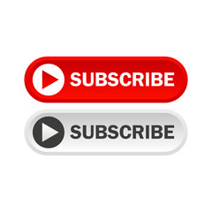 Glossy round subscriptions button icons sign vector collection set. Symbol for social media elements design.