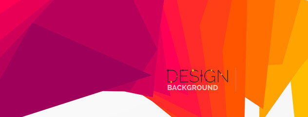 Background, creative geometric shapes composition with gradient effect. Wallpaper for concept of AI technology, blockchain, communication, 5G, science, business and technology