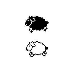 Sheep vector icon animal design illustration