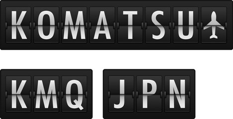 Fototapeta premium komatsu airport information display for tourism in Japan 