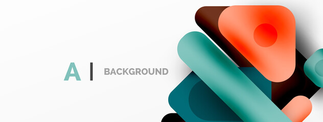 Colorful geometric shapes lines, squares and triangles. Abstract background for wallpaper, banner or landing page