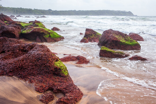 One Of The Beautiful Beaches Of Goa Is Agonda Beach Without Congestion And Pollution In Western Coat Of India.