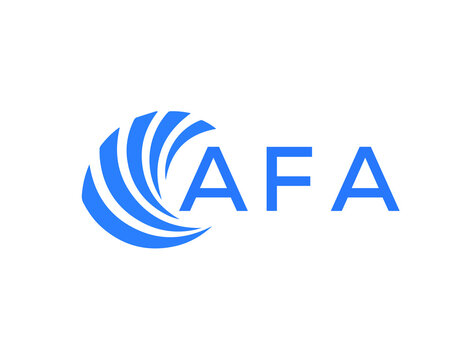 AFA Flat accounting logo design on white background. AFA creative initials Growth graph letter logo concept. AFA business finance logo design.
