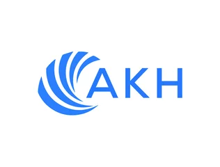 Foto op Plexiglas AKH Flat accounting logo design on white background. AKH creative initials Growth graph letter logo concept. AKH business finance logo design.  © Faisal