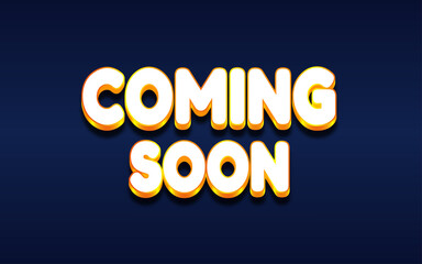 Coming soon sale poster sale banner design template with 3d editable text effect