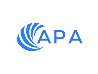 APA Flat accounting logo design on white background. APA creative initials Growth graph letter logo concept. APA business finance logo design.
 - obrazy, fototapety, plakaty