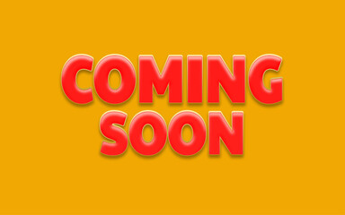 Coming soon sale poster sale banner design template with 3d editable text effect