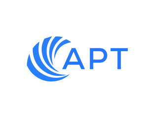 APT Flat accounting logo design on white background. APT creative initials Growth graph letter logo concept. APT business finance logo design.
 - obrazy, fototapety, plakaty