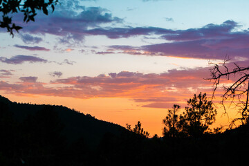 sunset in the mountains