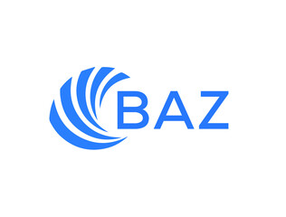 BAZ Flat accounting logo design on white background. BAZ creative initials Growth graph letter logo concept. BAZ business finance logo design.
