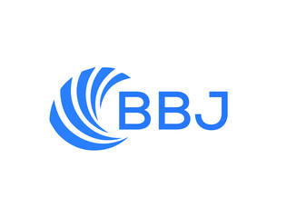 BBJ Flat accounting logo design on white background. BBJ creative initials Growth graph letter logo concept. BBJ business finance logo design.
