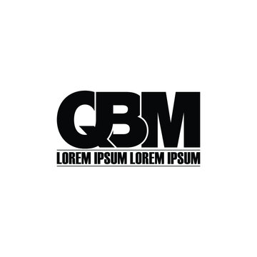 QBM letter monogram logo design vector