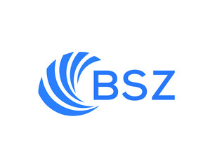 BSZ Flat accounting logo design on white background. BSZ creative initials Growth graph letter logo concept. BSZ business finance logo design.
