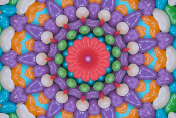 Fototapeta na wymiar Mandala artwork - Colorful pattern background 3D