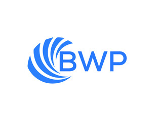 BWP Flat accounting logo design on white background. BWP creative initials Growth graph letter logo concept. BWP business finance logo design.
