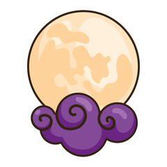 chinese moon and cloud