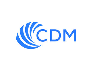 CDM Flat accounting logo design on white background. CDM creative initials Growth graph letter logo concept. CDM business finance logo design.
