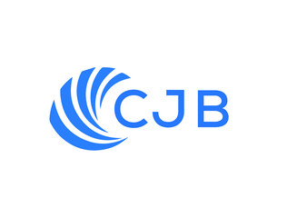 CJB Flat accounting logo design on white background. CJB creative initials Growth graph letter logo concept. CJB business finance logo design.

