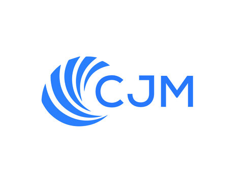 CJM Flat accounting logo design on white background. CJM creative initials Growth graph letter logo concept. CJM business finance logo design.

